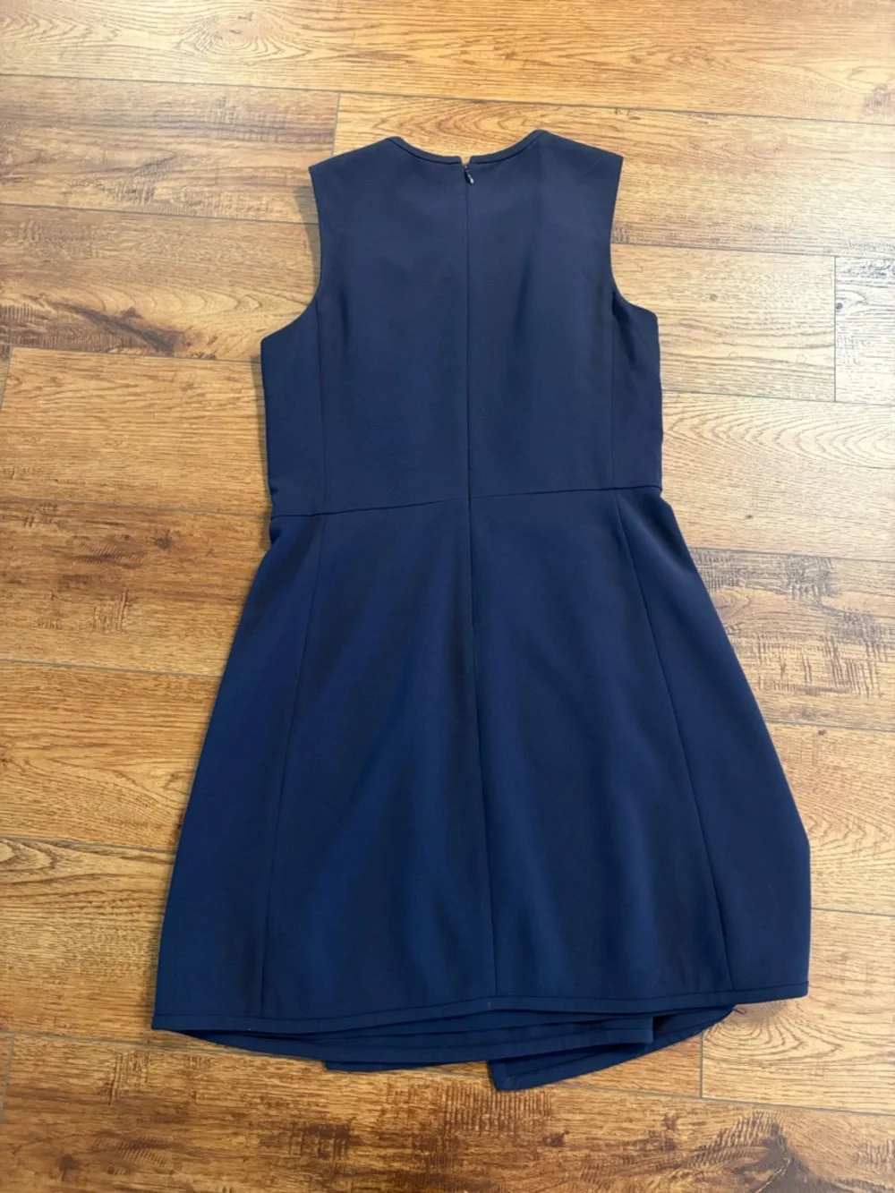 Tory Burch Navy Fit & Flare Dress Size 12 Sleeveless Pockets Lined
